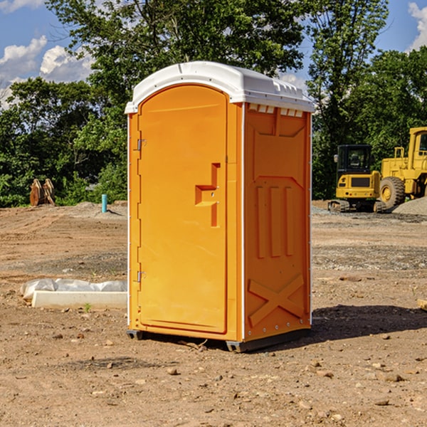 how often are the portable restrooms cleaned and serviced during a rental period in Sebec